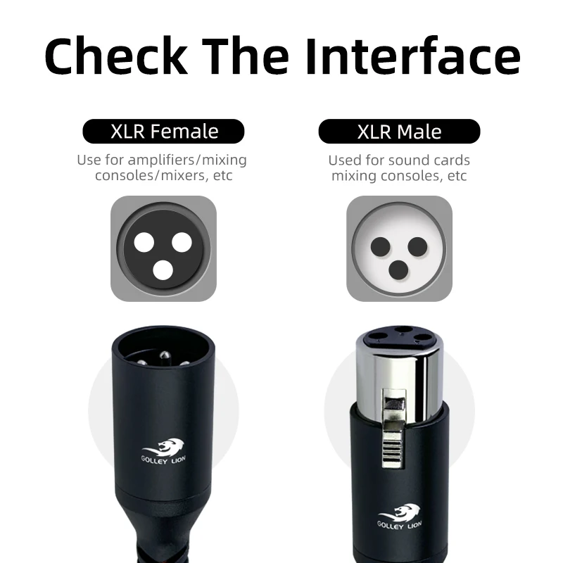 Фото Аудиокабель XLR 1м/2м/3м/5м/10м, оригинальный DMX-кабель XLR, штекер-гнездо, для микрофонов, сценического освещения, звуковых систем №3