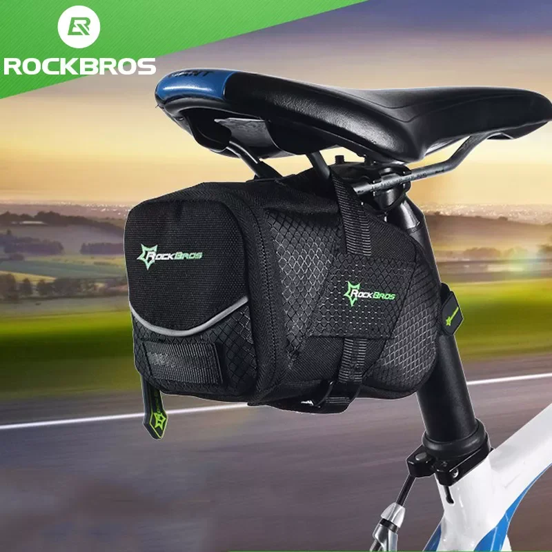 

ROCKBROS Bicycle Bag With Lid Folding Bike Saddle Bag Bicycle Nylon Shockproof Cycling Rear Seatpost Tail MTB Bike Accessories