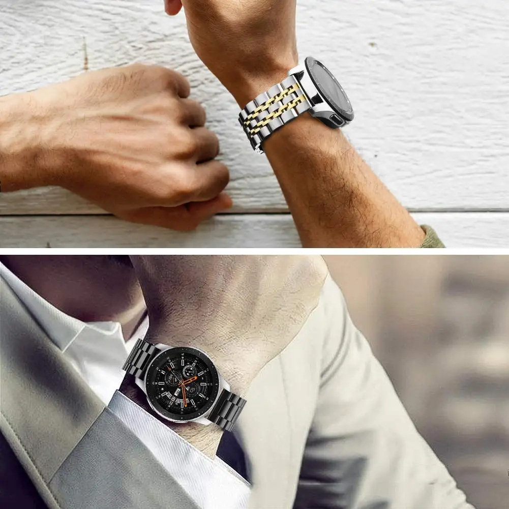 Ремешок из нержавеющей стали 20 мм 22 мм для Samsung Galaxy Watch 7 6 5 4 5Pro 6Classic Gear S3, металлический ремешок для Huawei Watch GT5 4Pro 46 мм (art.: 3920cc1ca52fc) - 3920cc1ca52fc