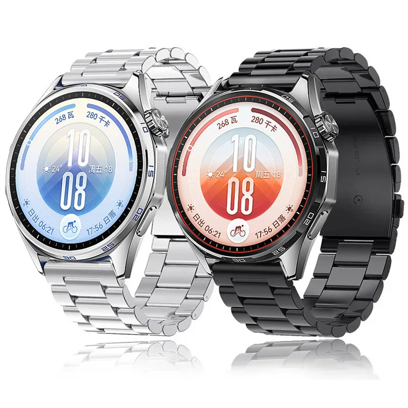 Фото Металлический ремешок 22 мм 20 мм для Huawei Watch GT 7 6 5 4 GT7 Pro 46 мм Runner 2 Amazfit GTS GTR 4, браслет из нержавеющей стали. №1