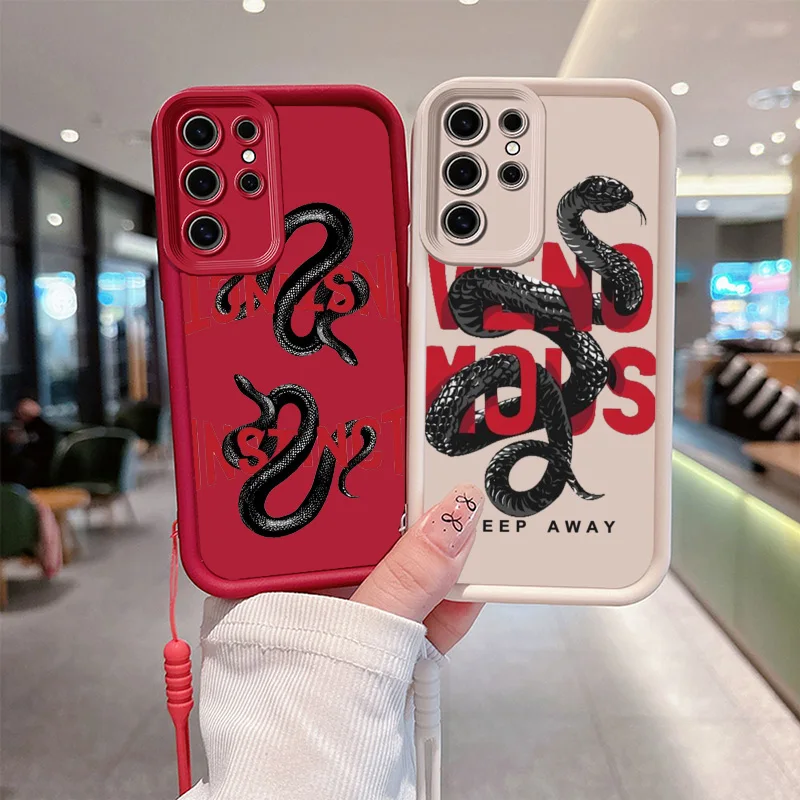 Чехол для телефона со змеиными графическими глазами и веревкой Xiaomi 12T 11Lite 14 Poco F5 F4