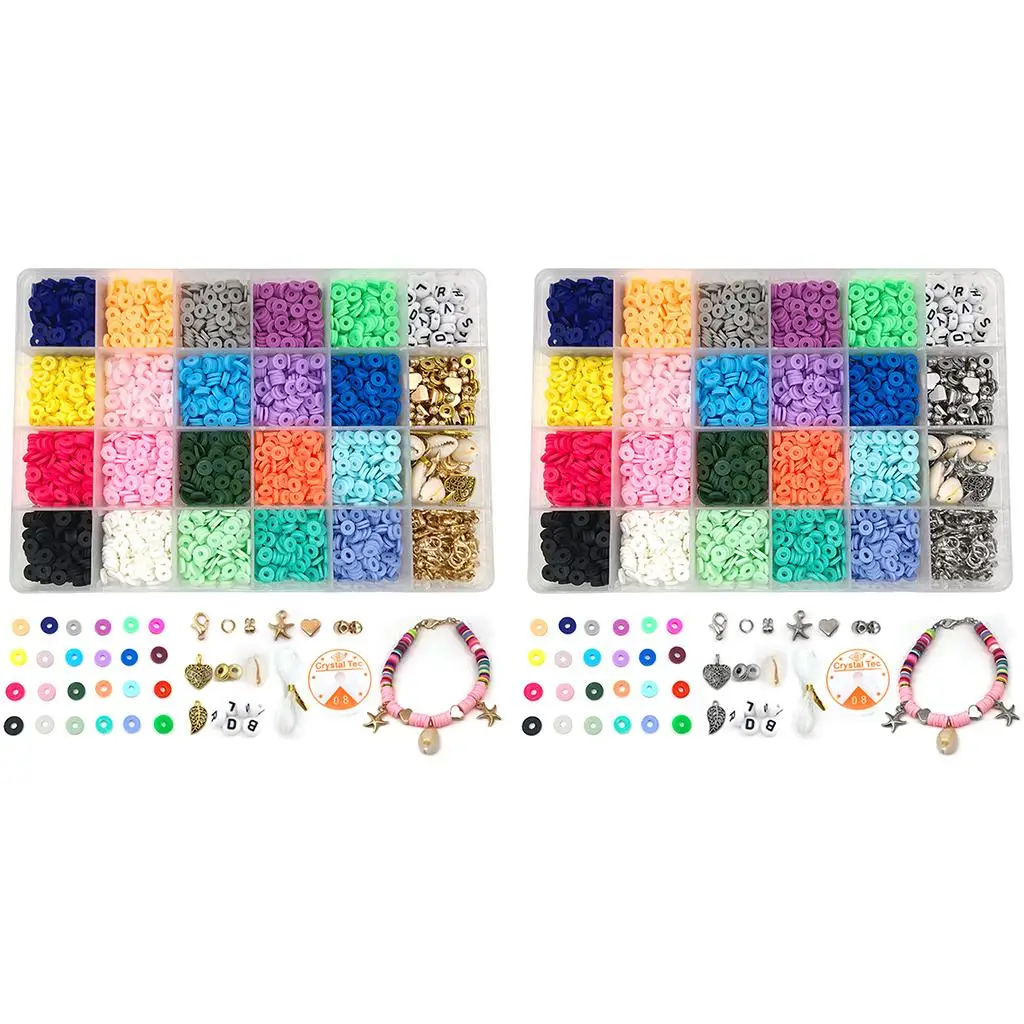 

Глиняные бусины 4275 шт., 6 мм, яркие бусины россыпью с отверстием для изготовления браслетов, ожерелий, серег