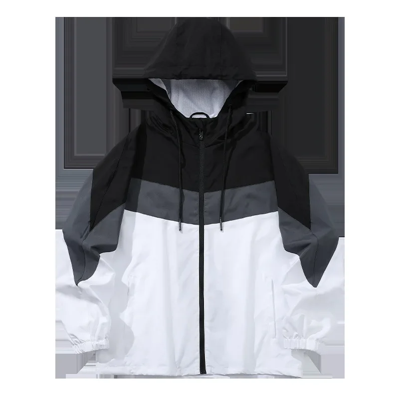 Куртка мужская Спортивная с капюшоном Тонкая Повседневная модная уличная куртка