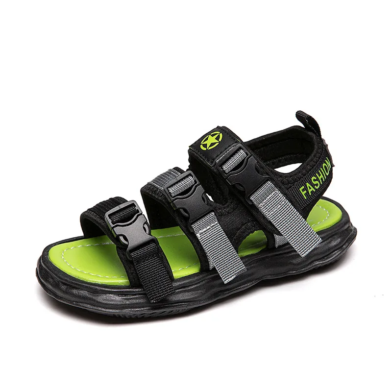 

Детские сандалии для мальчиков, новинка 2022, летняя легкая пляжная Легкая сетчатая обувь с открытым носком и мягкой нескользящей подошвой, м...