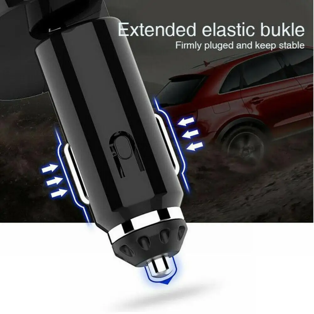 

For Various Cars LCD Cigar Lighter DUAL USB 1pcs 80W 82*55*35mm ABS Black DC12V-24V Socket Splitter Car Charger