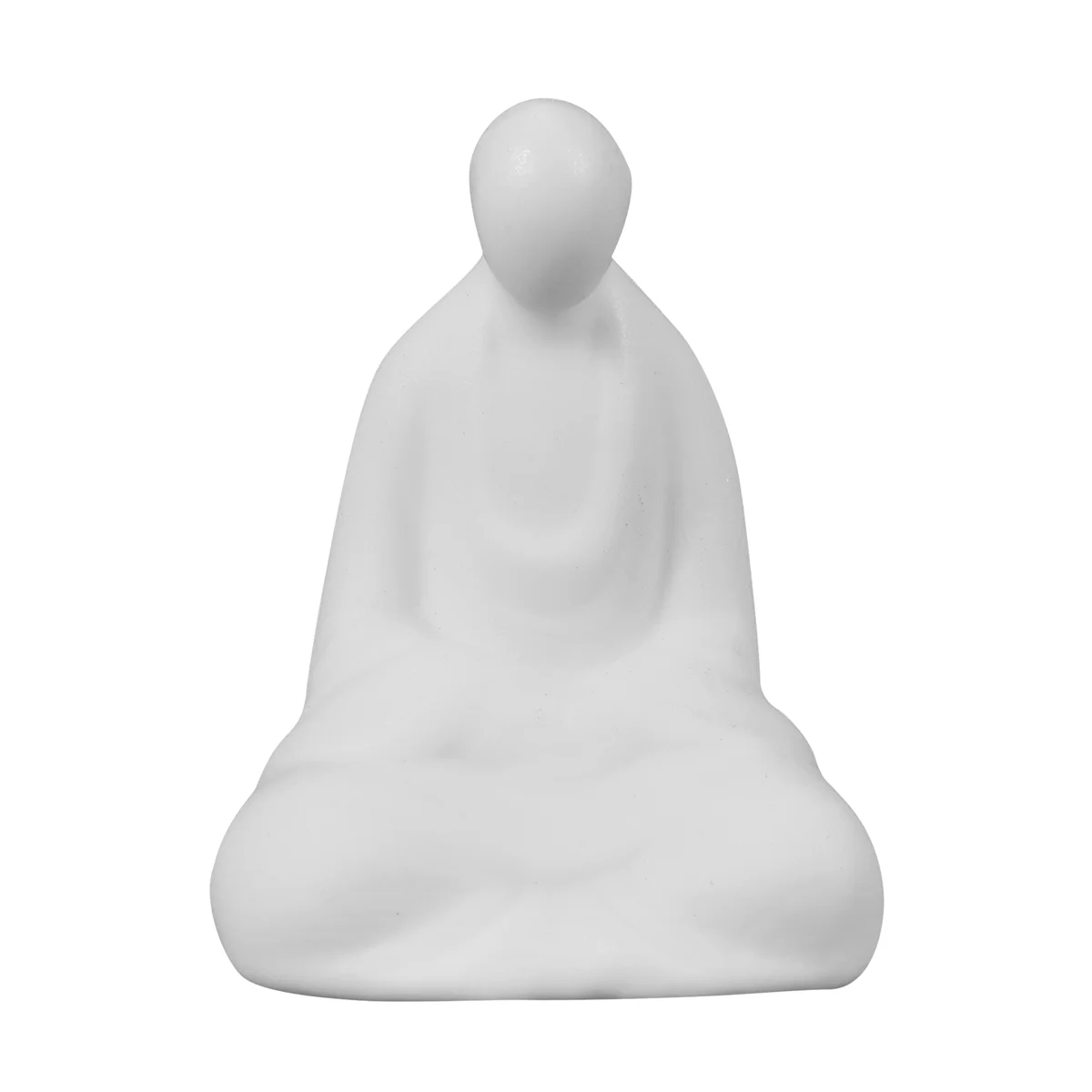 

Mini White Ceramic Buddha Statue Meditating Monk Buddha Statue Zen Style Home Decoration Miniature Landscape Accessories