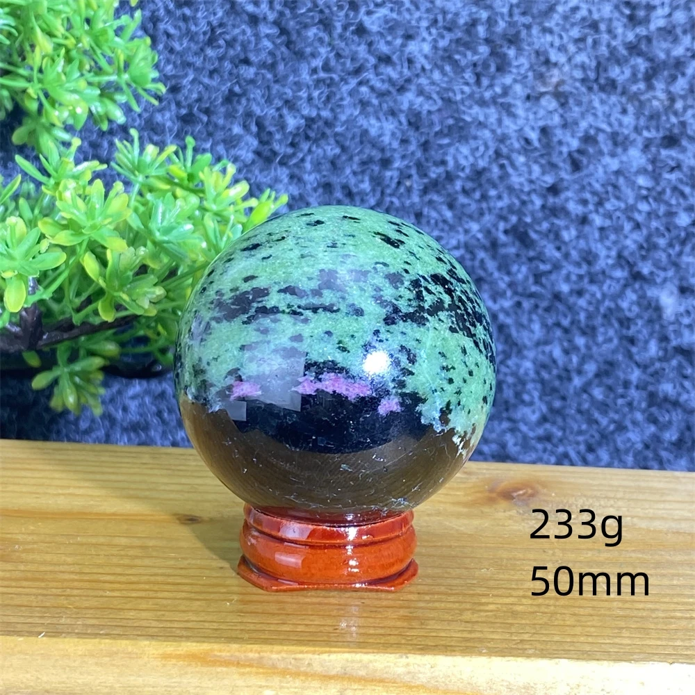 

Рубин и Цоизит, Полированный Массажный Камень