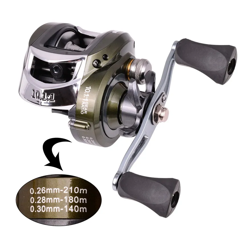 

Fishing Reel 10.1:1 High Speed 10KG Max Drag Metal Spool BaitCasting Reel 12 Magnetic Brake Fishing Wheel Fishing Reels