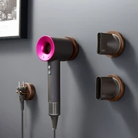 bathroom copper wood hair dryer hanger bracket wall mounted hair dryer holder set copper wood for dyson hair dryer easy to store