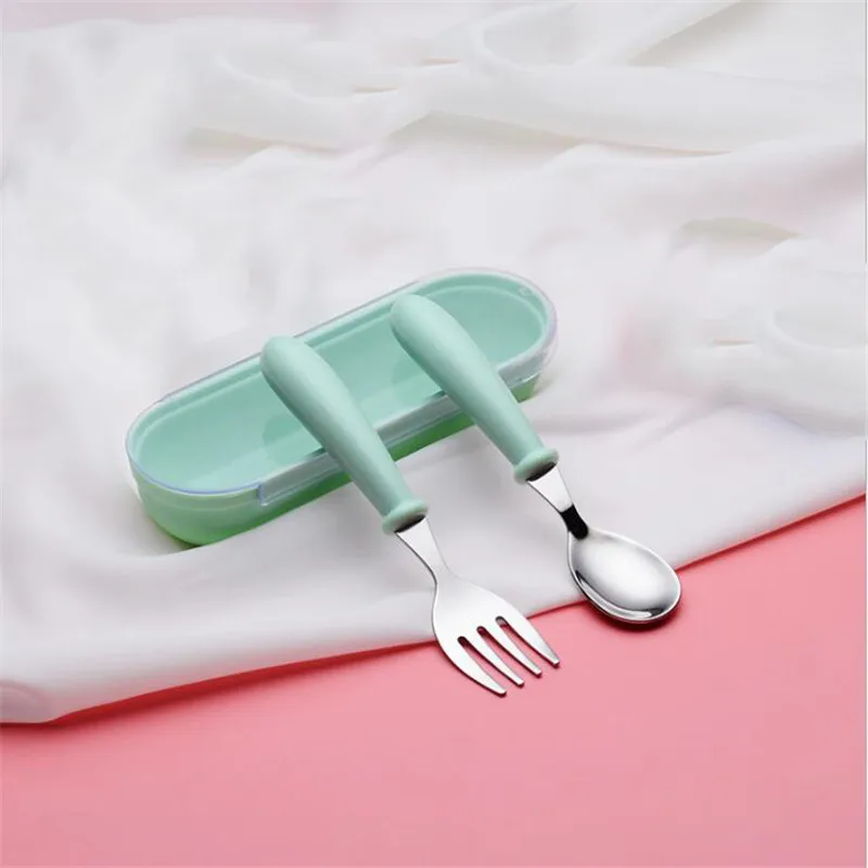 

Baby Gadget Baby Cutlery Children's Tableware Cutlery Baby Food Feeding Spoon Fork Three Styles Optional New Children's Utensils