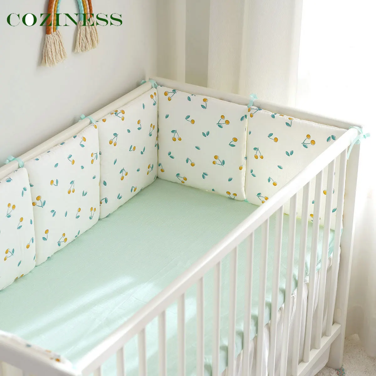 

Детская кровать, складные бамперы, хлопковая марля, для новорожденных, мультяшная кровать, окружность, ребенок, для сна, утолщенное, против с...