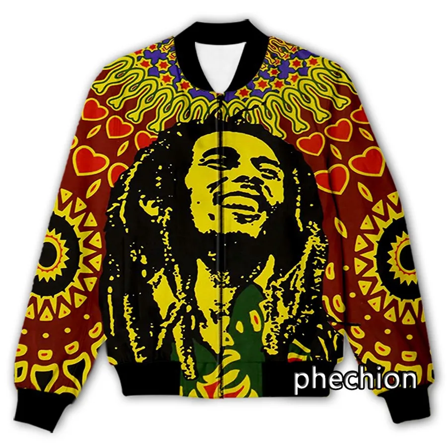 Новый модный мужской/женский повседневный жакет phechion с 3D принтом Боб Марли