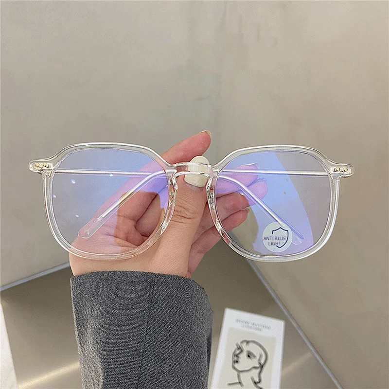 HARKO Blue Light Glasses Big Frame Without Makeup Retro Black Frame Glasses Female Myopia Frame Wind Big Face Slimming Eyeglasse 2 HARKO Blue Light Glasses Big Frame Without Makeup Retro Black Frame Glasses Female Myopia Frame Wind Big Face Slimming Eyeglasse 2