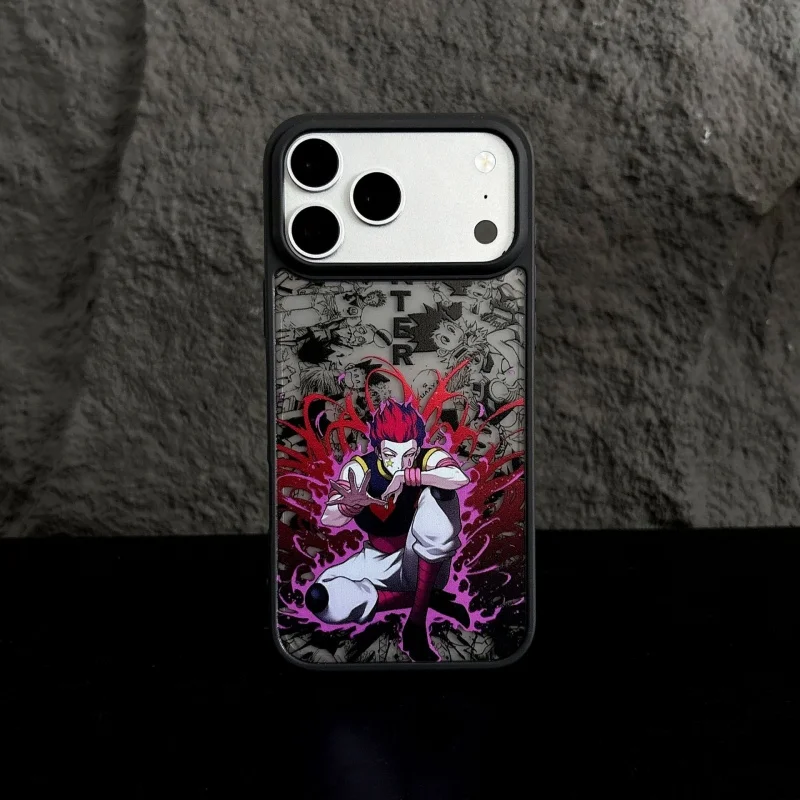 Фото Японский аниме-чехол HUNTER×HUNTER для iPhone 17 Pro Max, 11, 12, 13, 14, 15, 16, 17 Pro Max Plus, Air 3D Lie Hyskoa·Morroh Cover №3