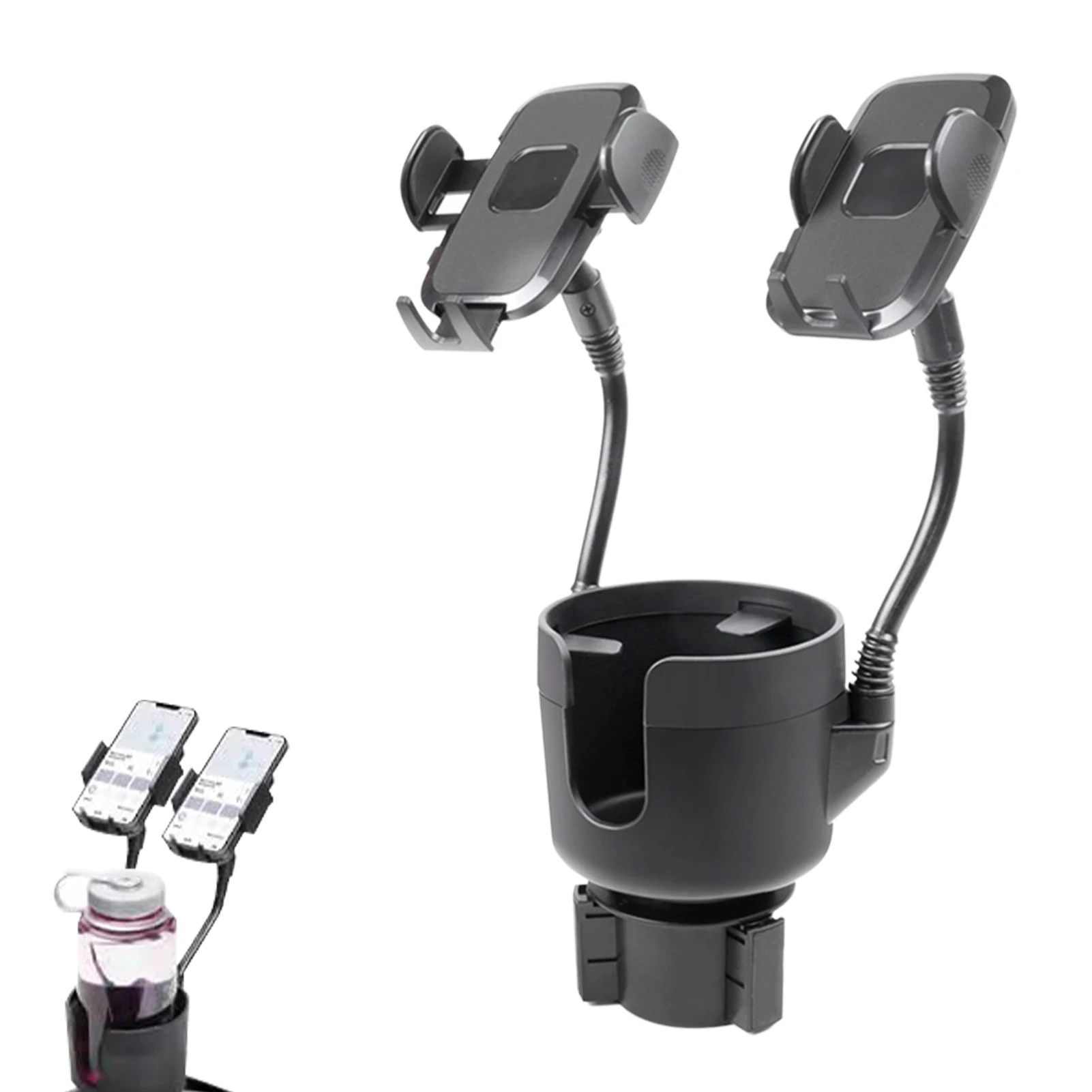 

Adjustable Car Cup Holder Auto Cup Holder Adapter 3 In 1 Car Cup Adapter With 360Rotation Phone Mount Compatible With Most