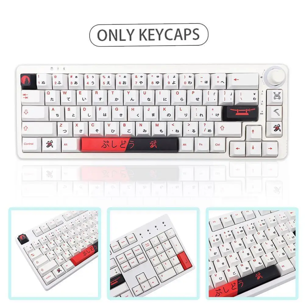 

138 Keys Bushido Keycaps Oem Profile Double Shot Pbt Backlight Keycaps For Mechanical Gaming Keyboard For Mx Switch Y8f5