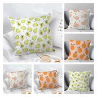 cushion cover decorative pillowcase fruit polyester square throw pillows for bed couch home decor 45x45cm