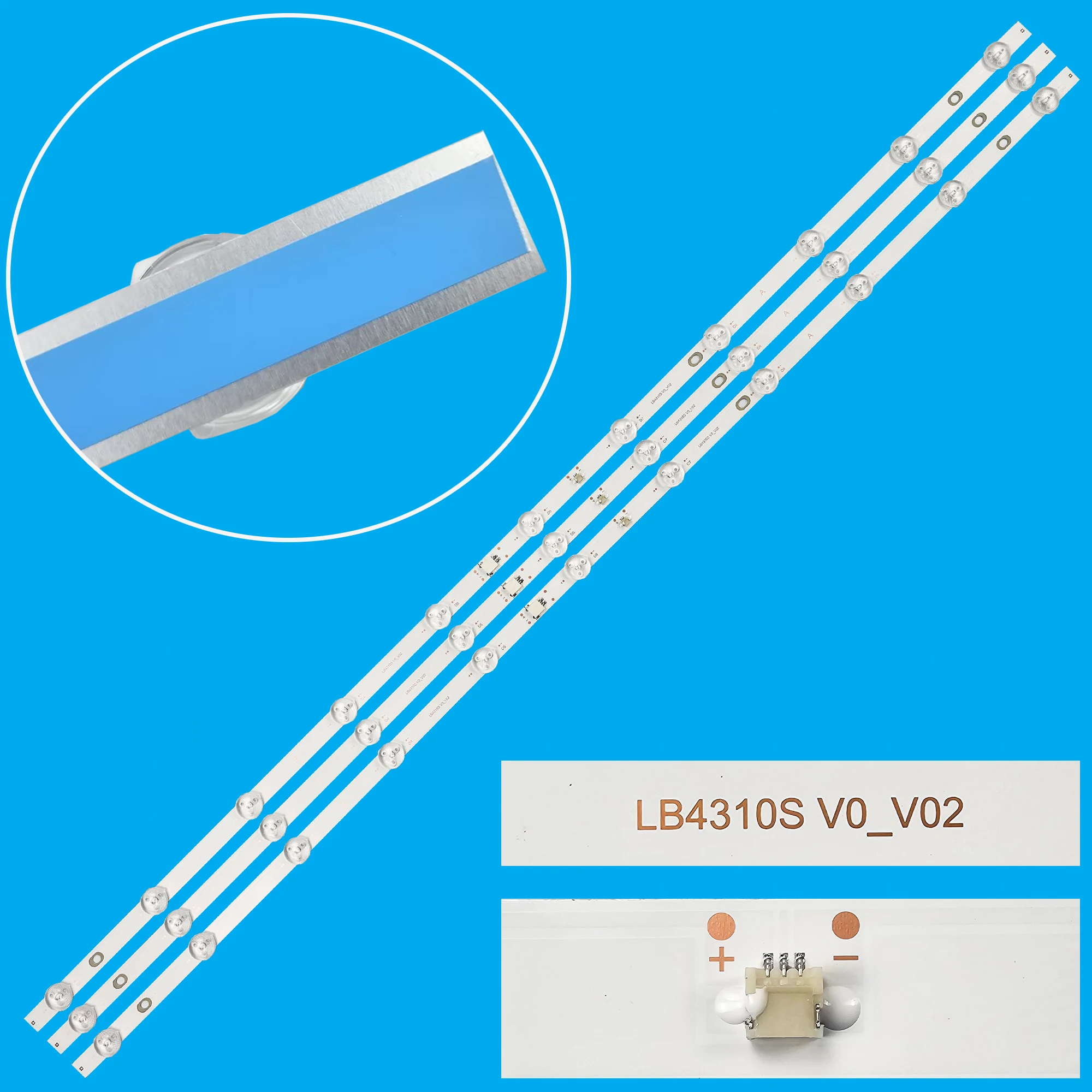 

Светодиодная лента подсветки для 43PUS7506 43PUS7506/12 43PUS7556 43PUS7556/12 43PUS7406/12 43PUS7406 43PUS7406/60 LB4310S V0_02