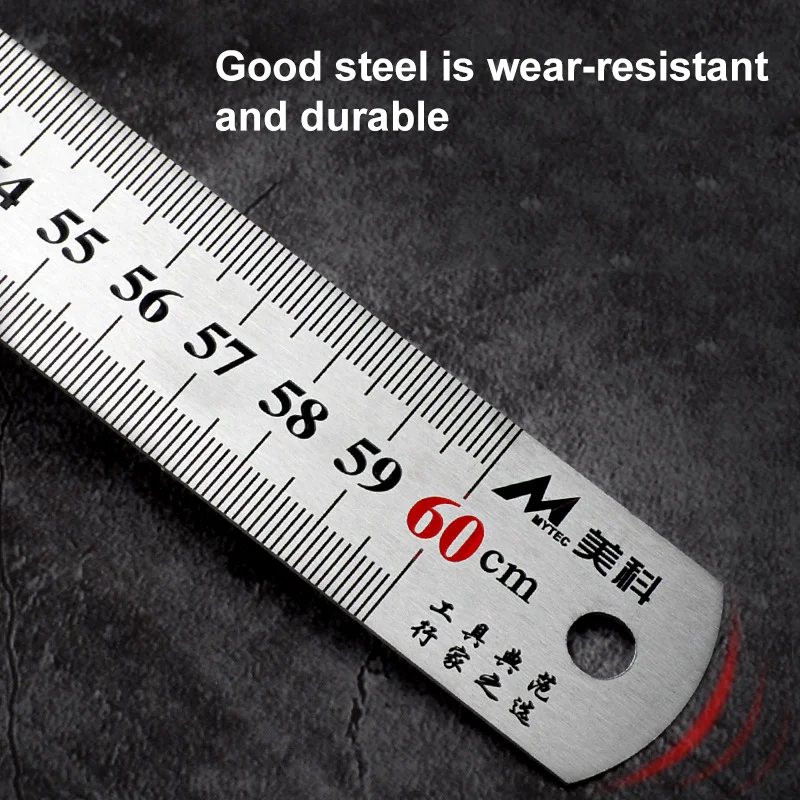 

15-50cm Double Side Stainless Steel Straight Ruler Sewing Measuring Tool School Office Student Stationery Measuring Supplies
