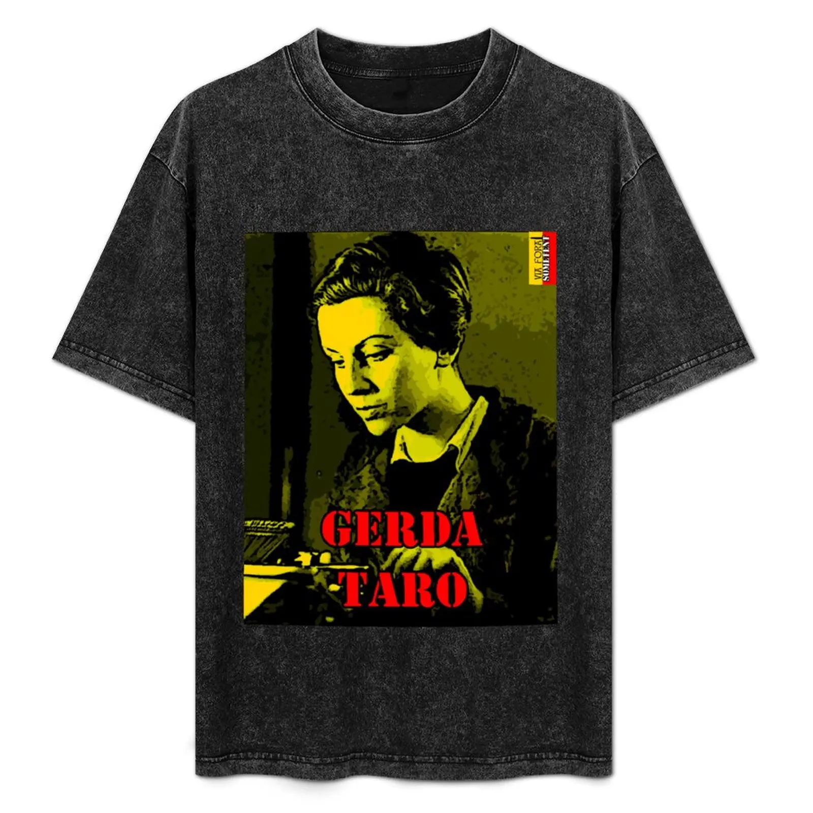 Фото Футболка Gerda Taro больших размеров, забавные футболки с мемми, мужские забавные футболки №1