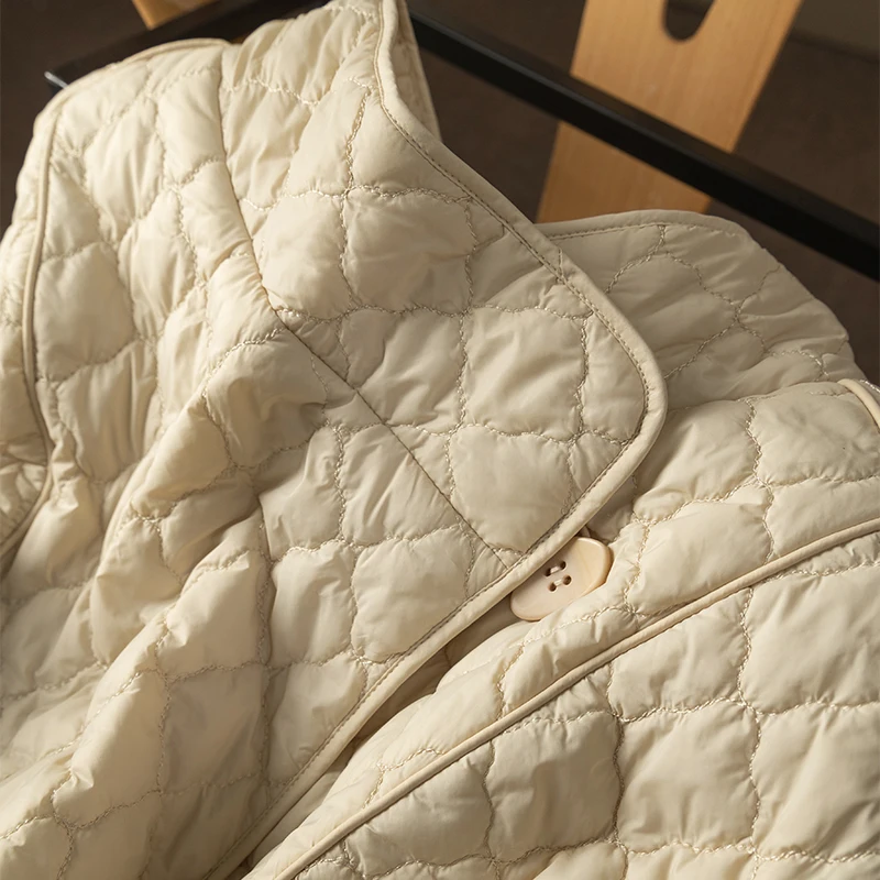 2022 New Thin Women Jackets Winter Coat Jacket  Long  High Street Quilted Coats for Women Winter Clothes Women Single Breasted