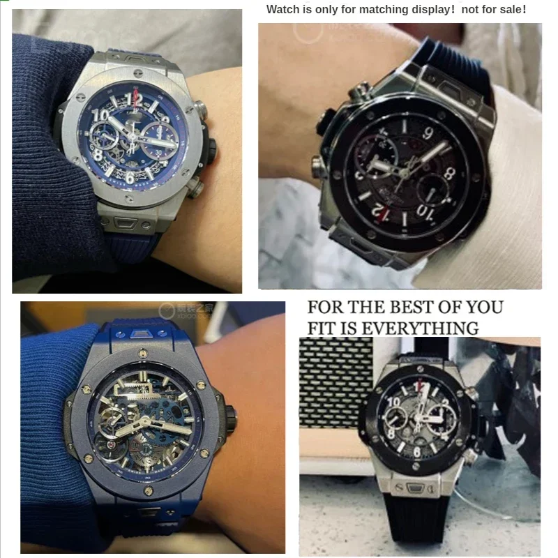 Удобный джентльменский силиконовый ремешок для наручных часов Hublot Yubo Big Bang Classic
