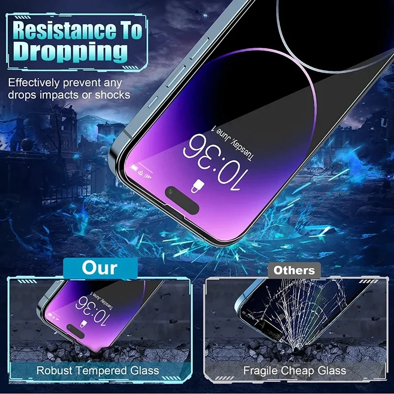 4 шт. Защитная пленка для Iphone 11 14 Pro Max 13 12 Mini 7 8 15 Plus X XR XS MAX Прозрачное закаленное