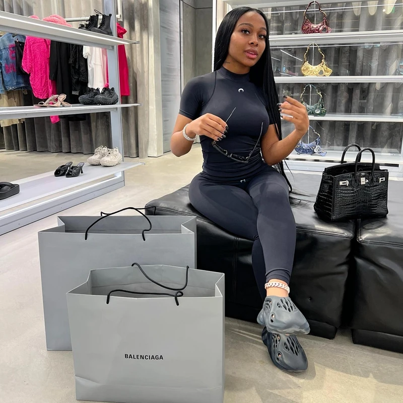 Женский укороченный топ с коротким рукавом и принтом Луны