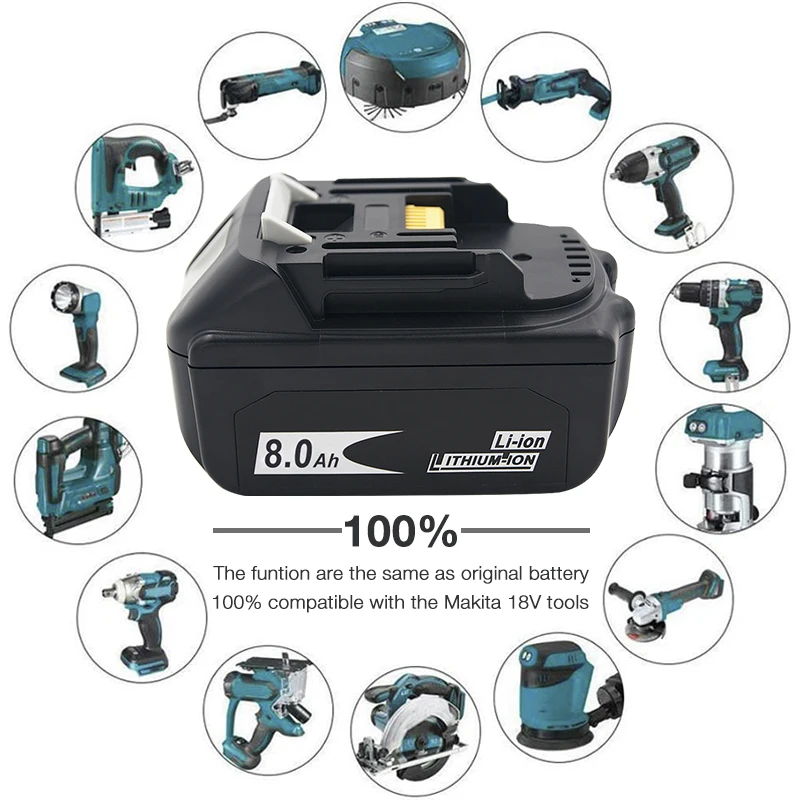 Аккумуляторная батарея BL1880B BL1860B литий-ионная аккумуляторная для Makita 18 в BL1830 BL1840