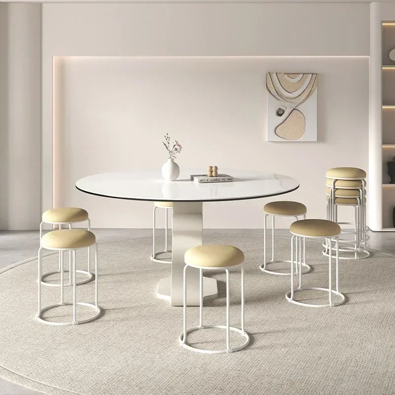 Складной компактный обеденный стул роскошный декоративный круглый для макияжа