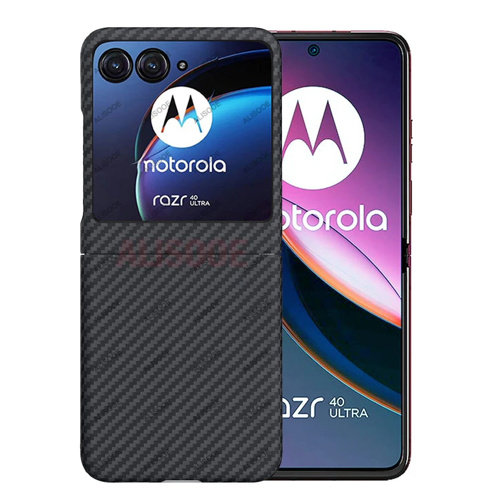 

Чехол из натурального углеродного волокна для Motorola Razr 40 Ультратонкий матовый чехол из арамидного волокна для Moto Razr 4 2023 40 Ультратонкий чехол