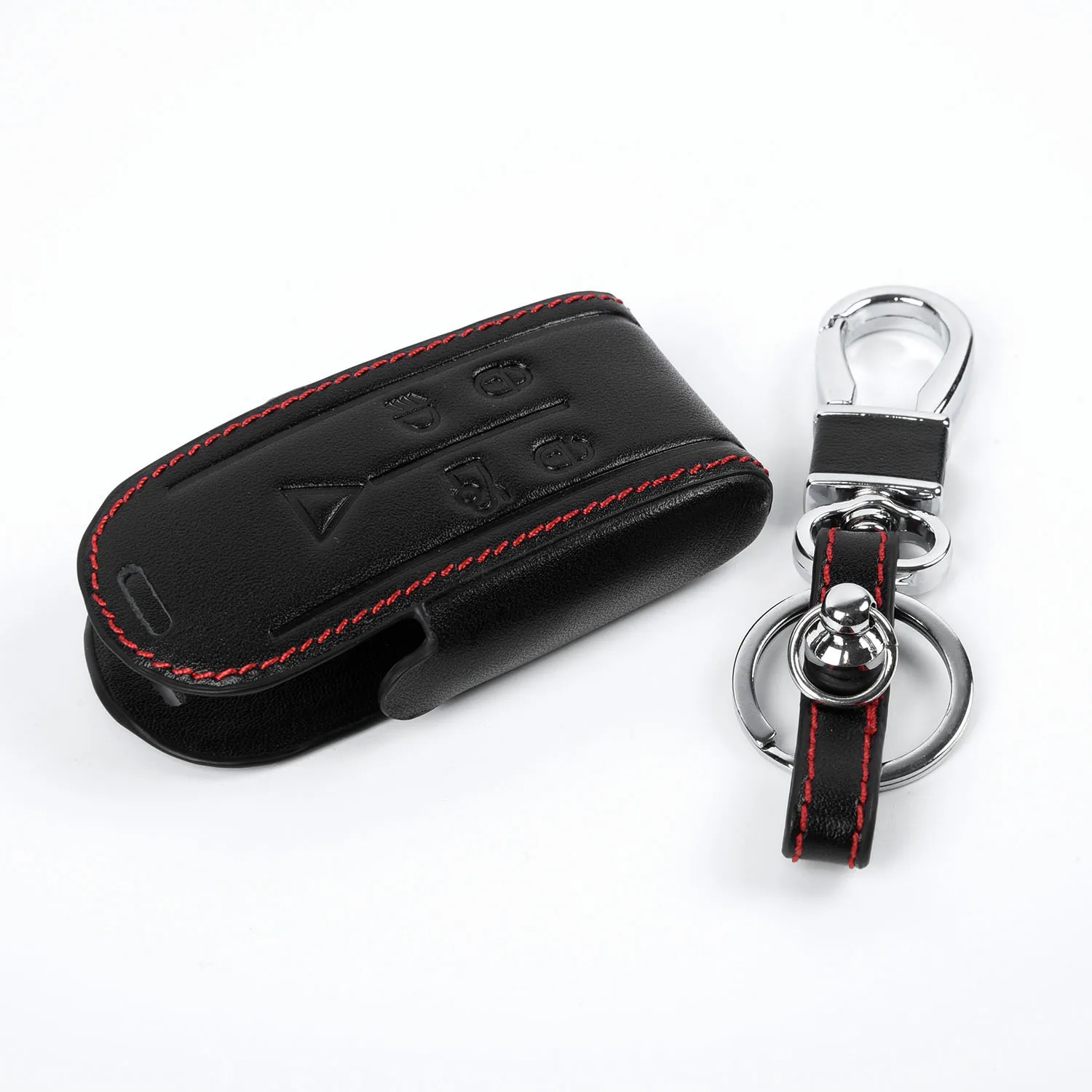 

Leather+Metal Key Case Keychain Replacement Leather Accessories Cover Shell