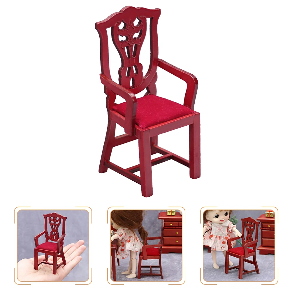 

Wooden Doll Chair Chair Miniature Chair Doll Furniture for Kids