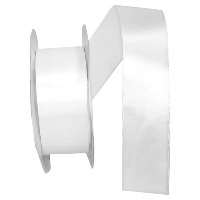 

Single Face Satin All Occasion White Polyester Ribbon, 1800" x 1.5"