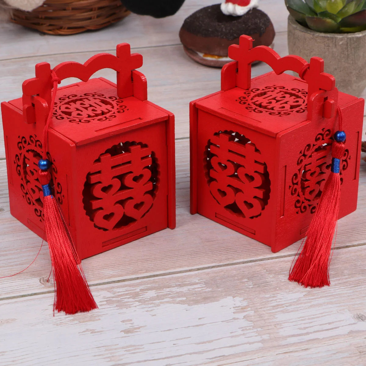 

Wedding Box Candy Boxes Gift Chocolate Wooden Bridal Redguestdiy Wrapmoney Chinese Table Favors Party Shower Mini Wrapping