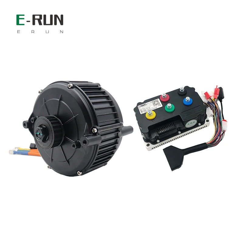 

QS165 35H Rated 5KW Peak 8KW 6000RPM Belt Design QS Mid-Drive Motor With Fardriver Controller ND72530 For Electric Bike