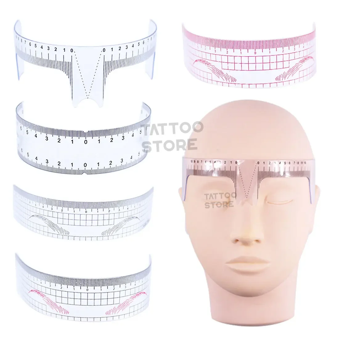 

10 шт., линейка для микроблейдинга бровей