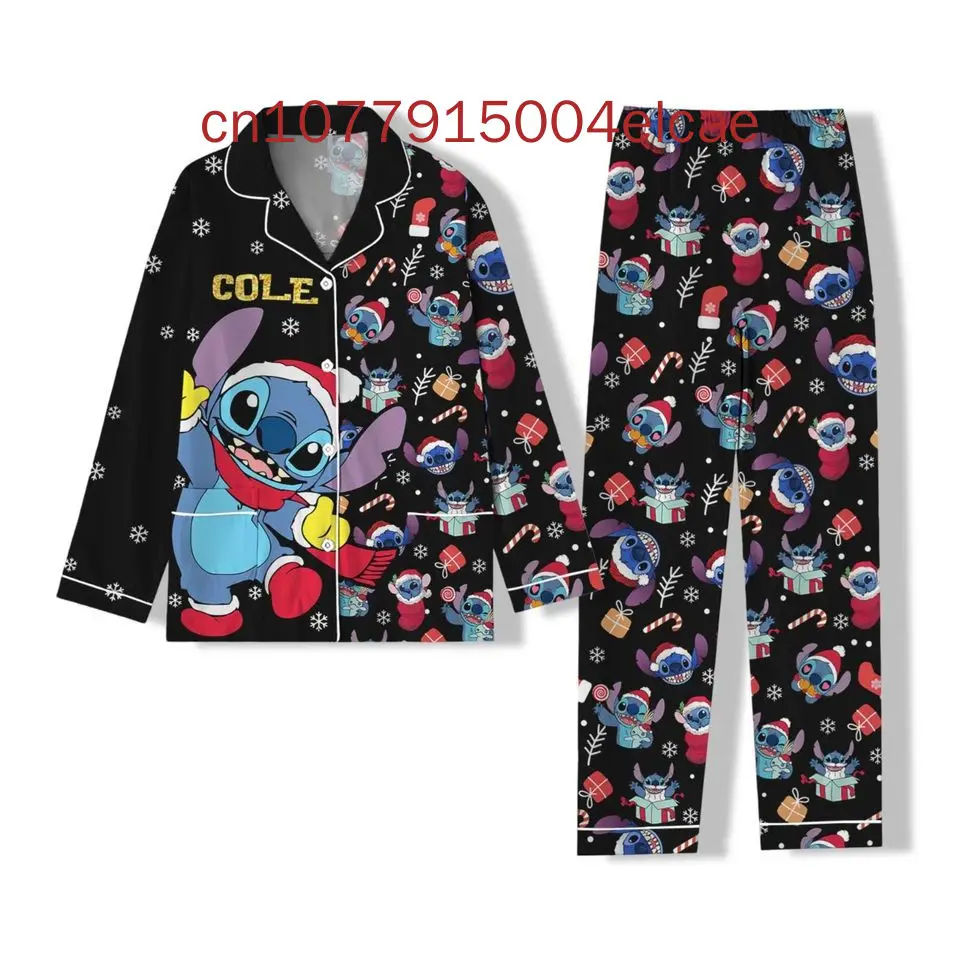 Новые пижамы с вышивкой рождественские повседневные мужские и женские рубашки