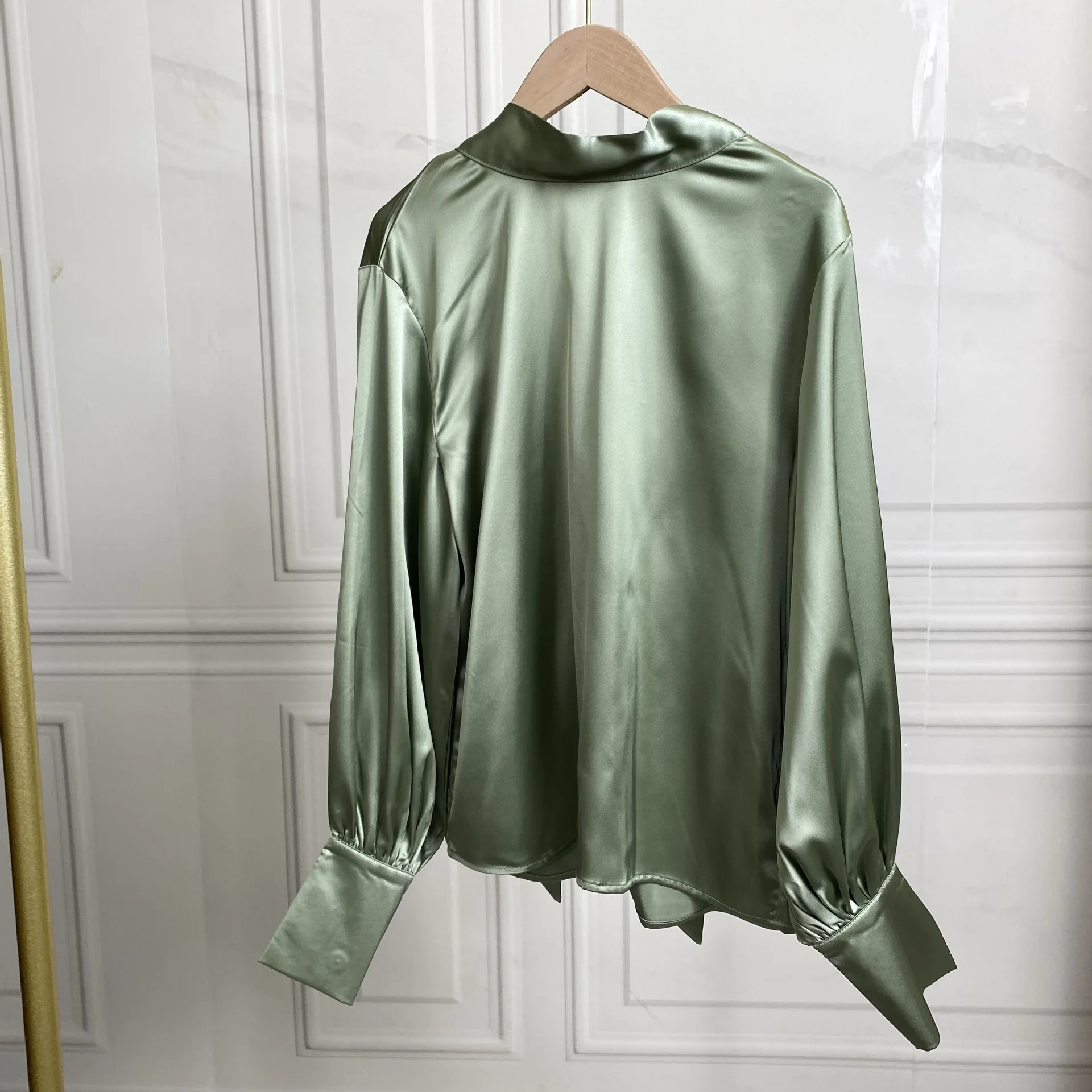 Islamic Satin Muslim Dress Women Turkish Abaya Dubai Round Neck Button Down Shirt 3 Layers Slim Fit Long Skirt 2 Piece Set Party