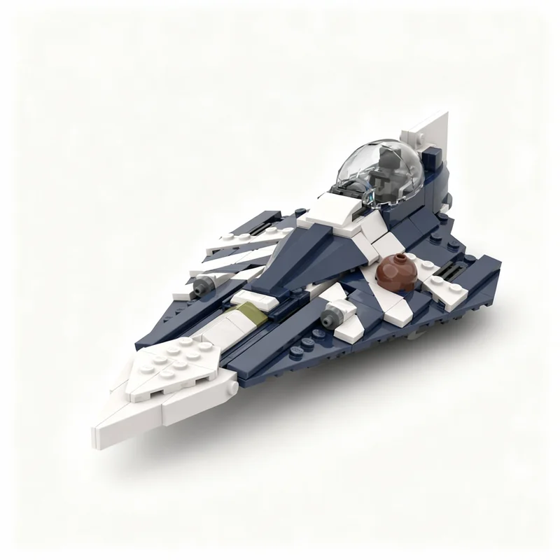 326 деталей MOC Plo Koon S Delta 7 Starfighter: Конструктор «Звездный истребитель» — Архитектурная модель для творчества, идея для подарка на Рождество, игрушка (art.: 3920dc6f42909) - 3920dc6f42909