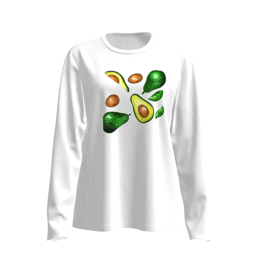 

Женская модная футболка с длинным рукавом и принтом