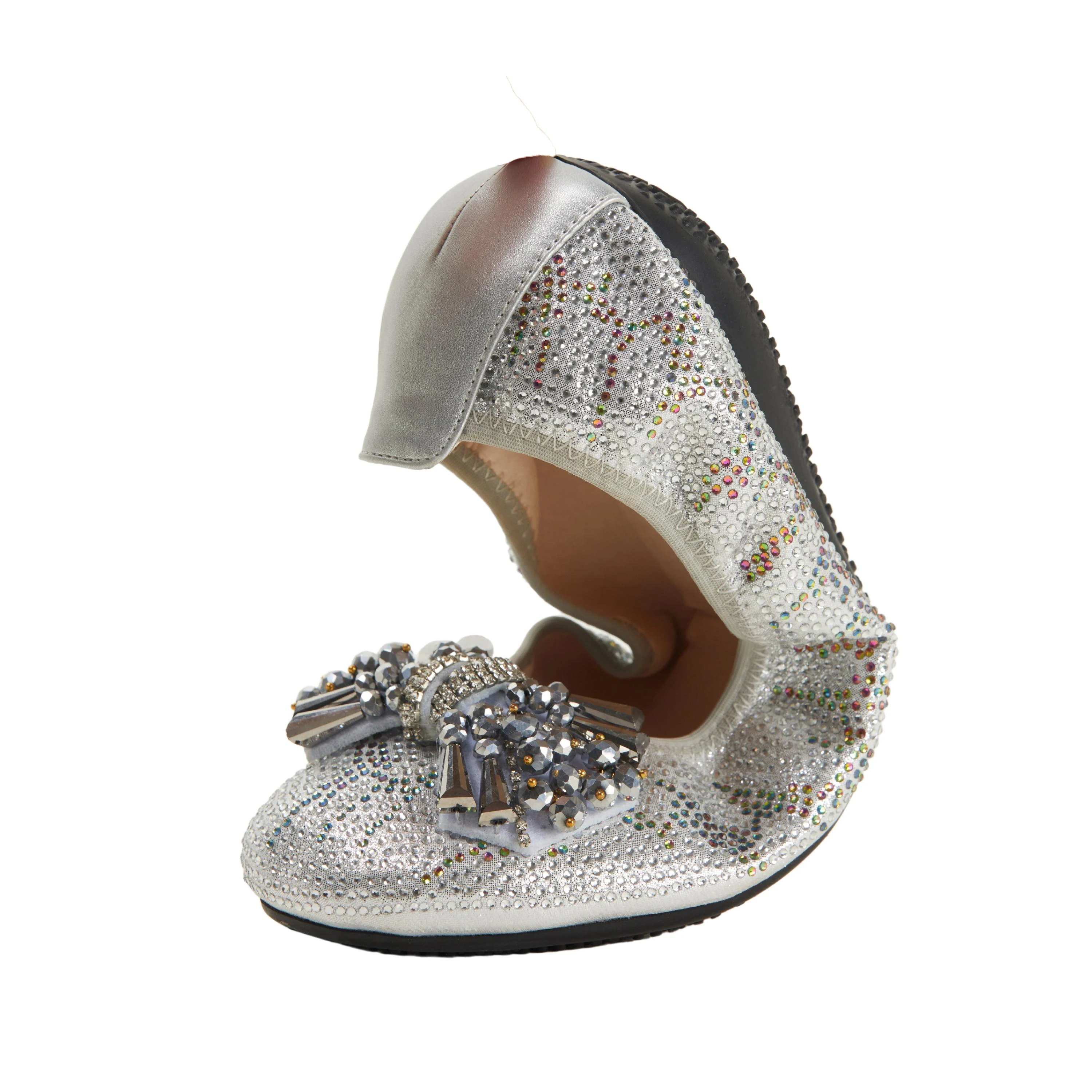 Bowknot Knotted Round Toe Wide Width Plus Size 42 43 Comfort Walking Shoes for Lady Flat Flexible Ballet Flats Women's Flats