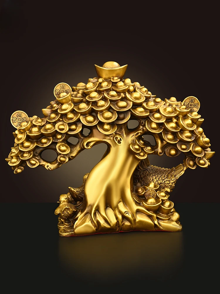 Seiko чистое медно Fuji Laicai украшение для денег и деревьев, домашняя медная посуда для гостиной, украшение для драгоценных денег и деревьев