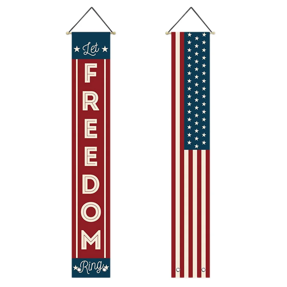 

Independence Day Gate Fourth July Decoration Door Banner Porch Sign Home Decorations Polyester Ceremony Fall