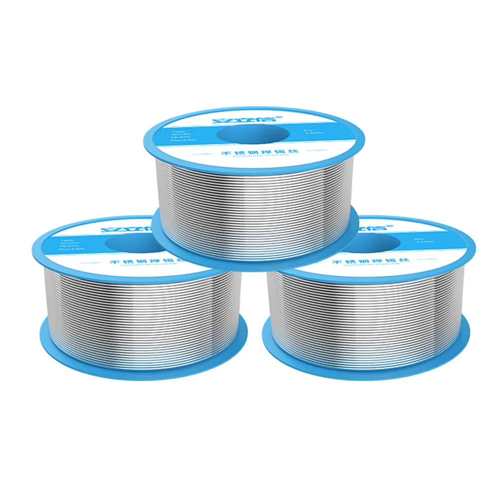 

100g 1.0/1.5mm Sn63 High Purity Tin Wire Welding Wire Active With Special Flux Solder For Iron Stainless Steel Copper Nickel