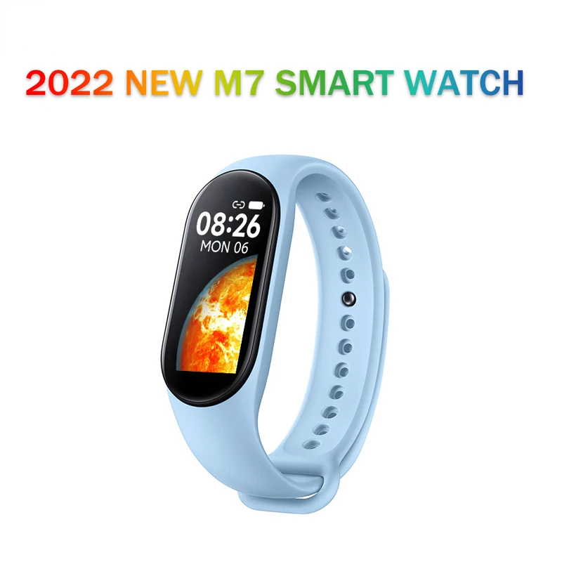 

Смарт-часы M7 для мужчин и женщин, спортивные водонепроницаемые цифровые наручные часы с динамическим дисплеем, с трекером звонков, сообщени...
