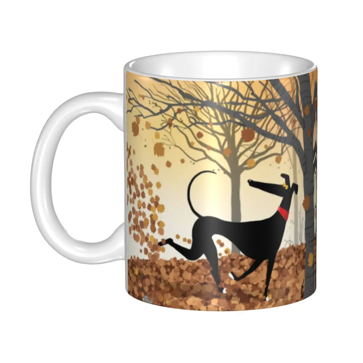 

Сделай Сам, осенняя кружка, керамическая кружка на заказ, кофейные чашки с изображением собак, креативный подарок, искусственная работа на о...