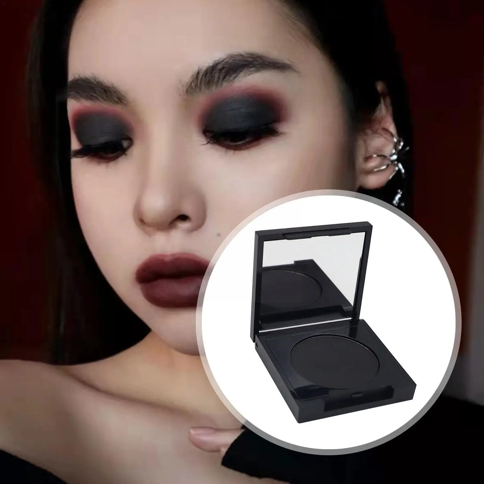 Smoky Eyeshadow Palette Matte Monochrome Dark Clown Powder Halloween Eyebrow Cosmetics Waterproof Cosmetics Makeup Stage Z7H8