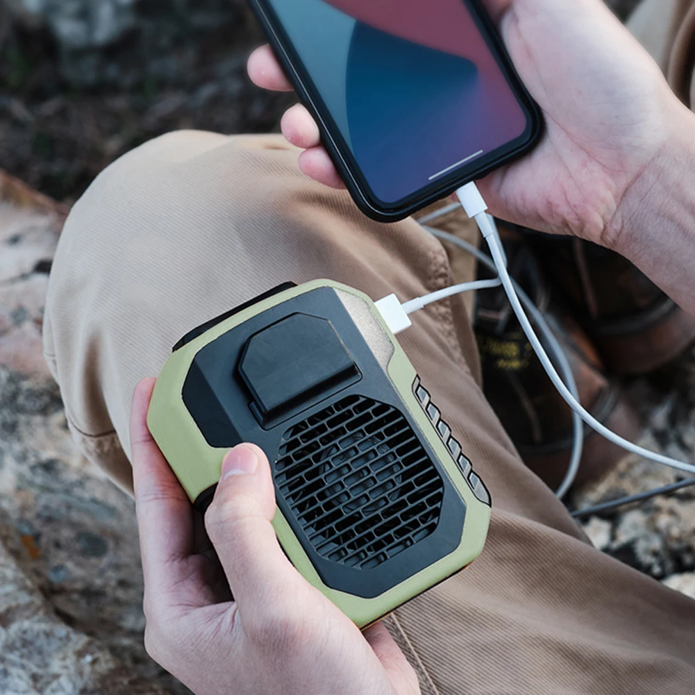 

6000mA Portable Waist Fan USB Air Conditioning Hanging Neck Mini Fan Exhaust Outdoor Sports Air Conditioning Cooling Artifac Fan
