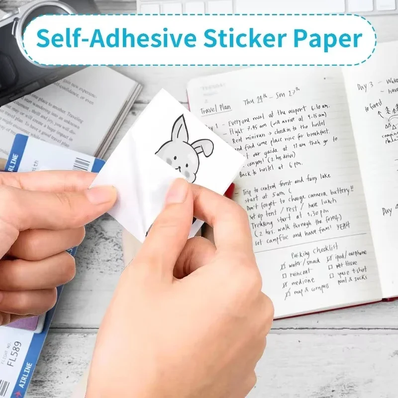 10 рулонов мини-бумаги для принтера бумага наклеек термопринтера 57X25 мм фото